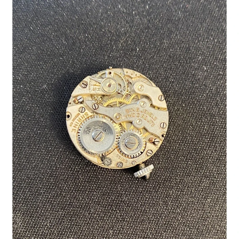 Shrine Watch Co Movement Swiss Six Jewels Vintage Two Adjustment Liberty Case